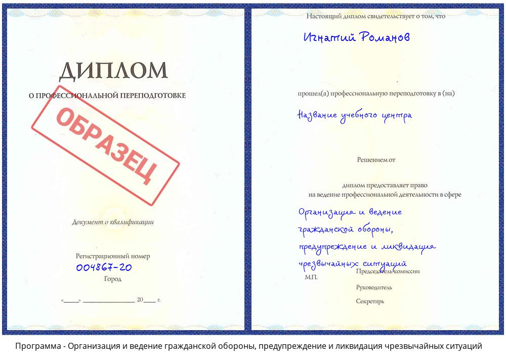 Организация и ведение гражданской обороны, предупреждение и ликвидация чрезвычайных ситуаций Красный Сулин